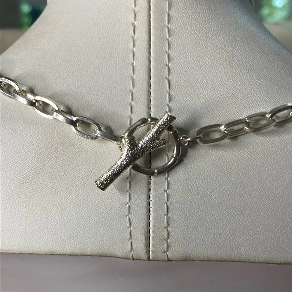 5 for $15 Silver Necklace with Crystal Glass Pendant - Picture 3 of 4
